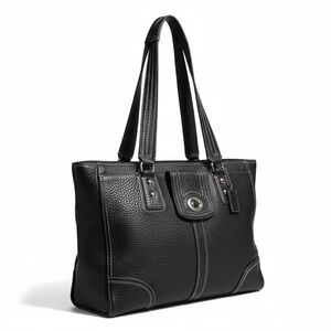 ✨ Coach Legacy Pebbled Leather Tote – Black | EUC | Luxury Classic ✨